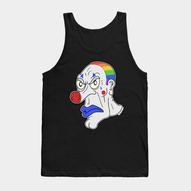 Tough Clown Tank Top by Gregg.M_Art